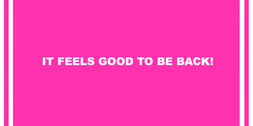 Great to have everyone back!